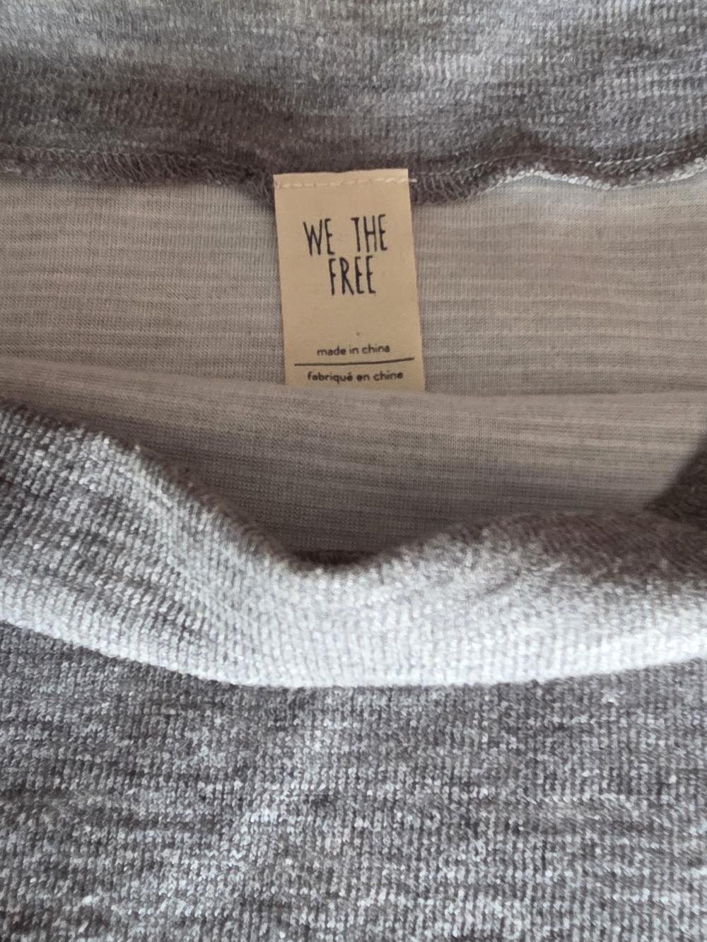 We The Free Light Heather Gray Pullover Sweater